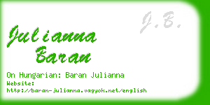 julianna baran business card